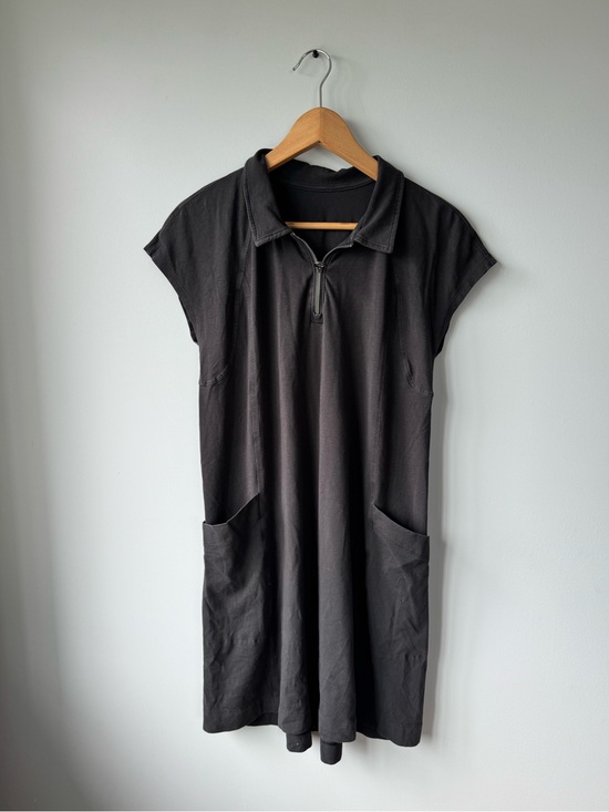 lululemon athletica Dresses & Skirts - (M) Lululemon Black Zip Polo Pocket Dress